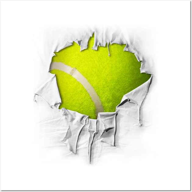 Shredded, Ripped and Torn Tennis Wall Art by eBrushDesign